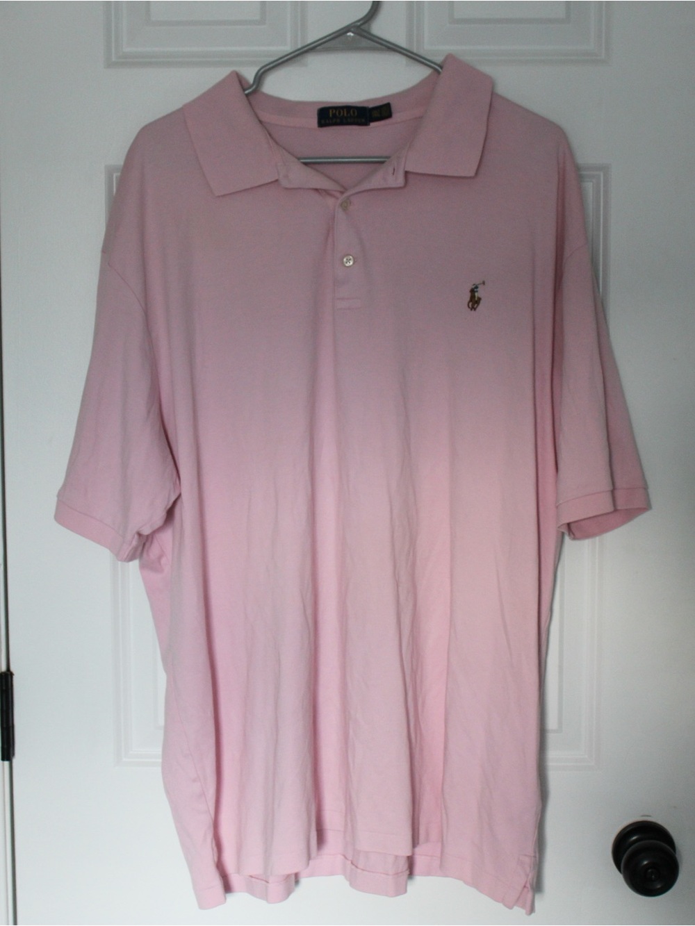 POLO RALPH LAUREN Men's Soft Cotton Polo Shirt Bath Pink